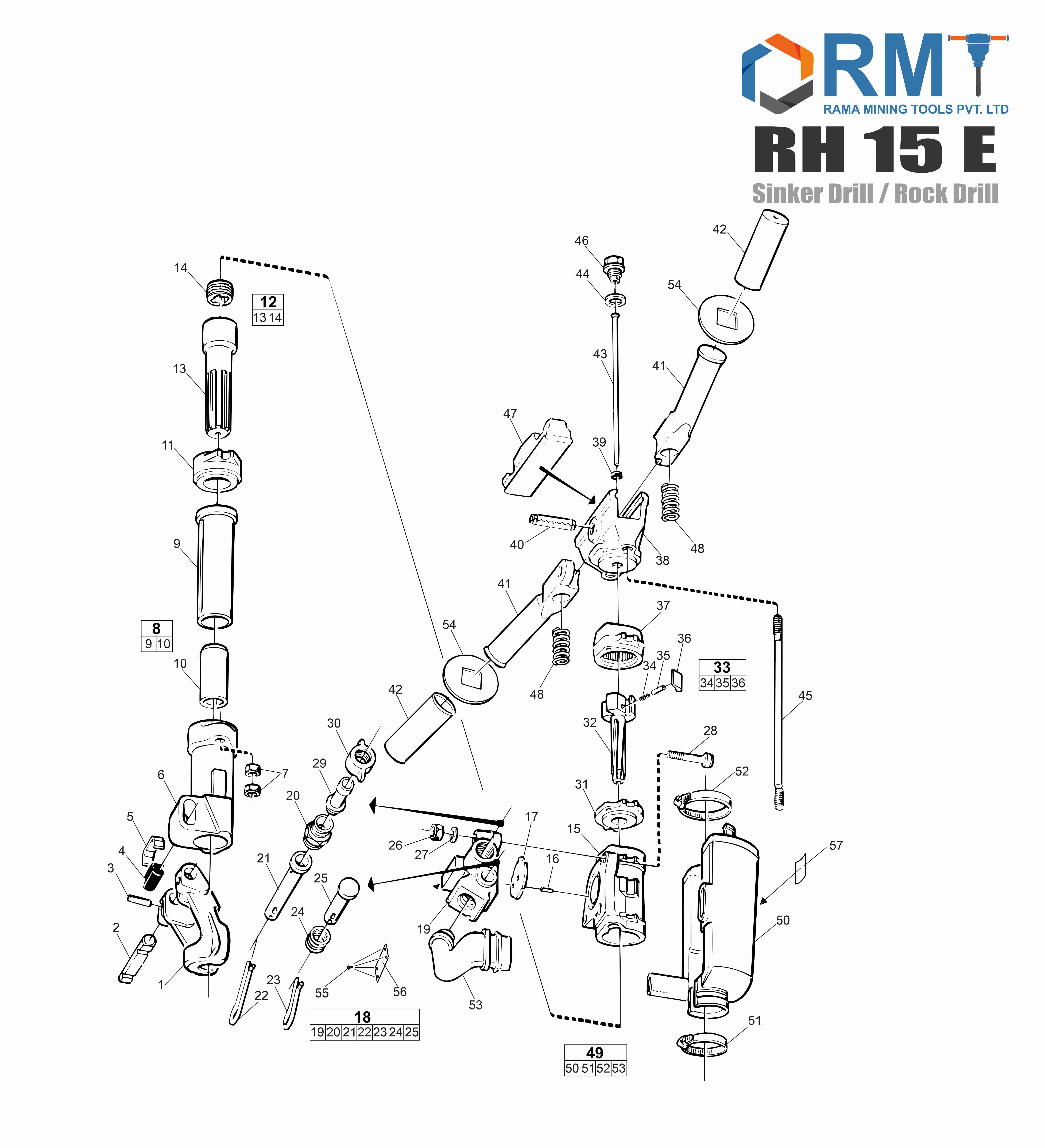 RH 572E Sinker Drill 